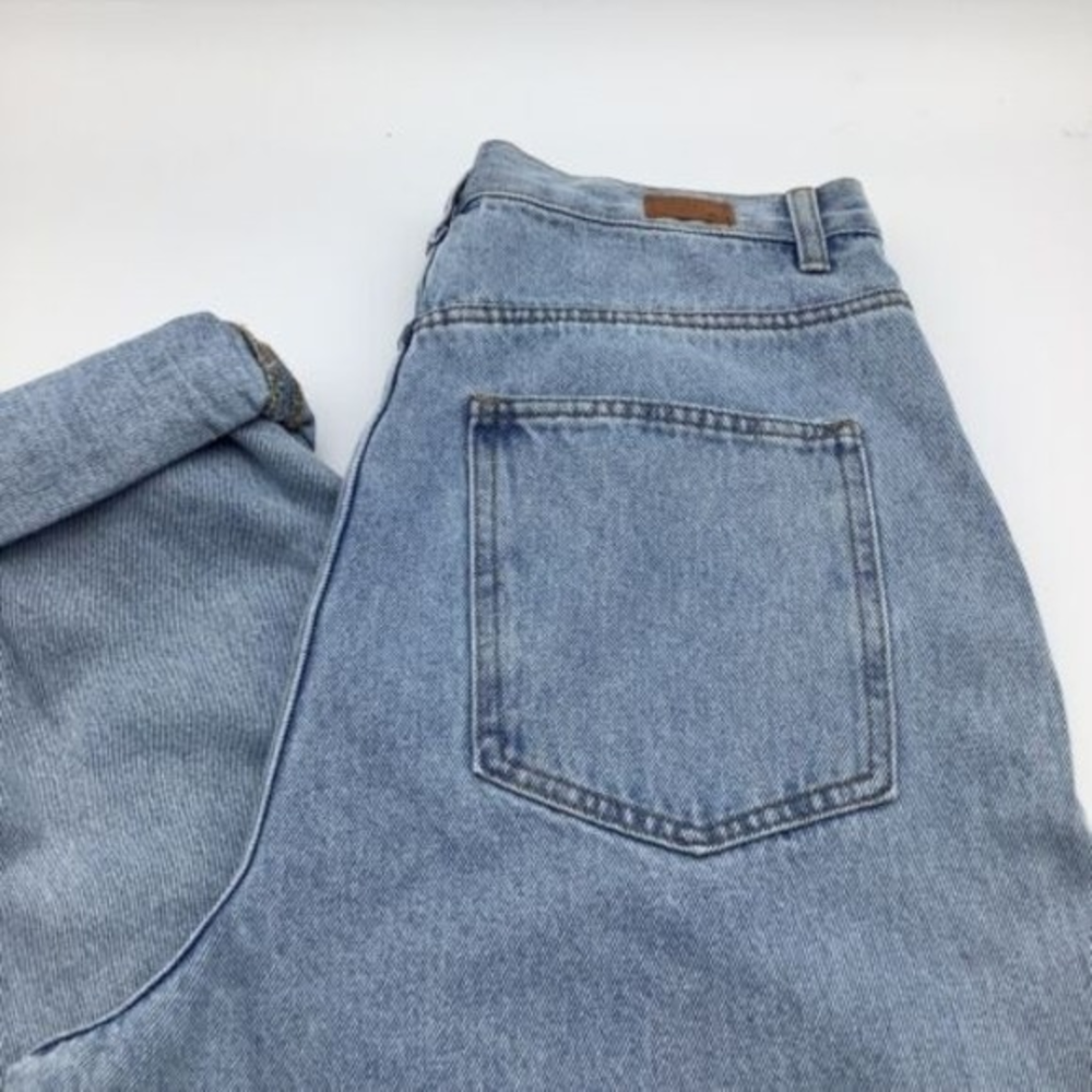 Simple Society Womens Roll Cuff Balloon Jeans Blue Size 11 NWT